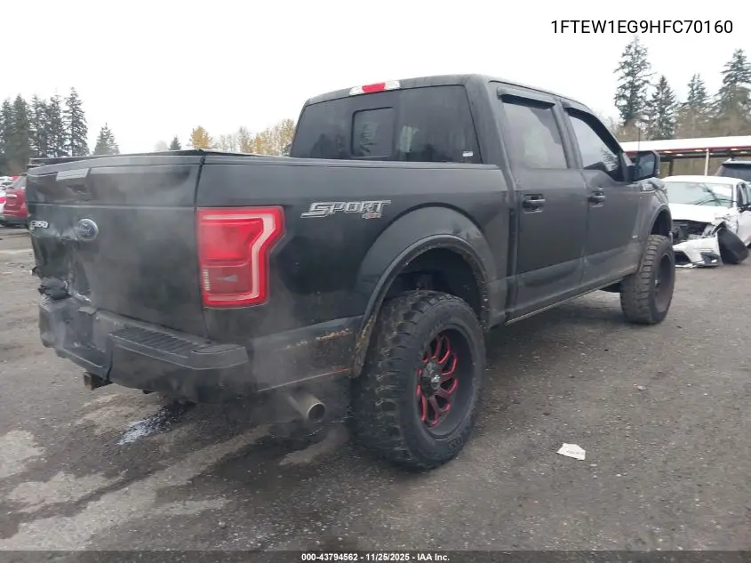 1FTEW1EG9HFC70160 2017 Ford F-150 Lariat