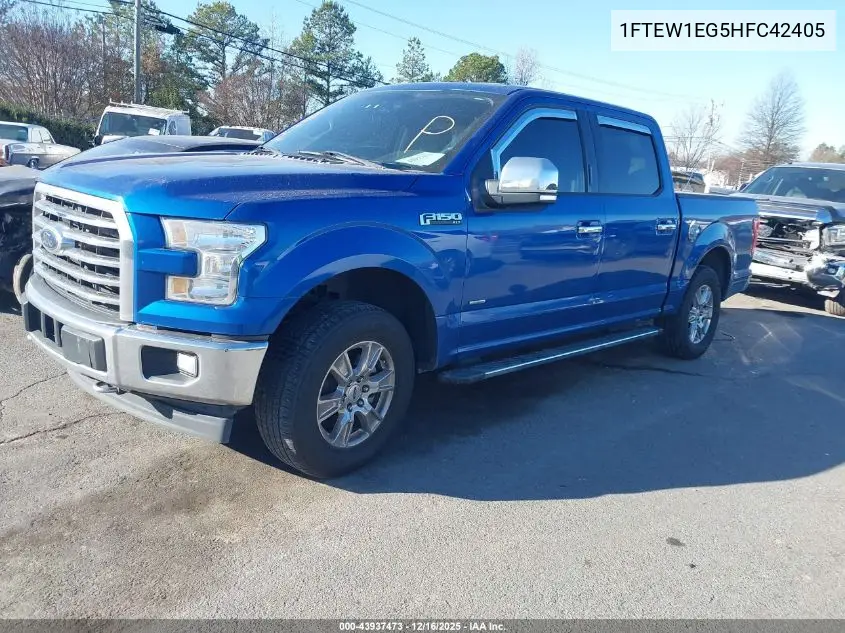 1FTEW1EG5HFC42405 2017 Ford F-150 Xlt