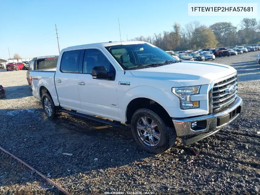 1FTEW1EP2HFA57681 2017 Ford F-150 Xlt