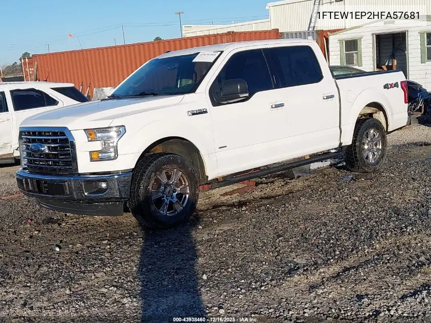 1FTEW1EP2HFA57681 2017 Ford F-150 Xlt
