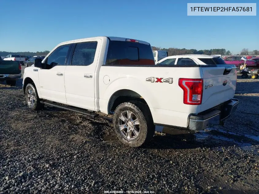 1FTEW1EP2HFA57681 2017 Ford F-150 Xlt