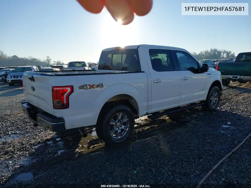 1FTEW1EP2HFA57681 2017 Ford F-150 Xlt