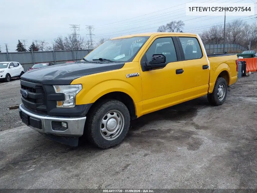 1FTEW1CF2HKD97544 2017 Ford F-150 Xl