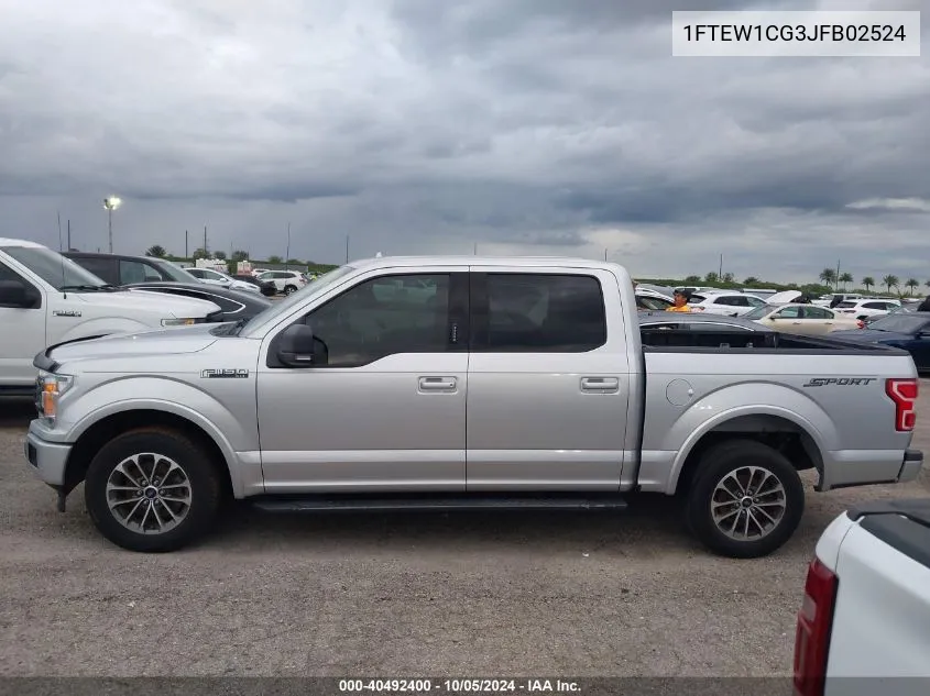 1FTEW1CG3JFB02524 2018 Ford F-150 Xlt