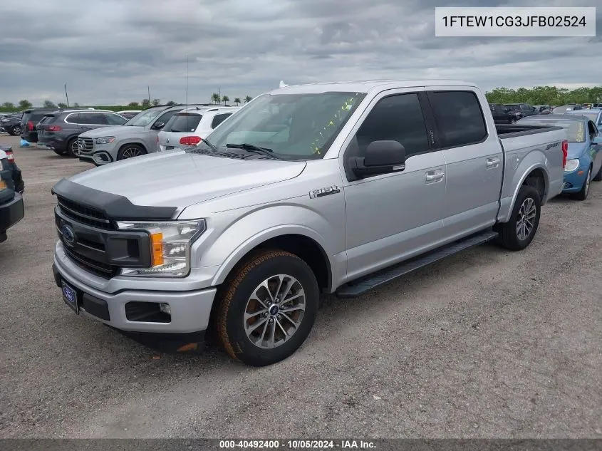 1FTEW1CG3JFB02524 2018 Ford F-150 Xlt