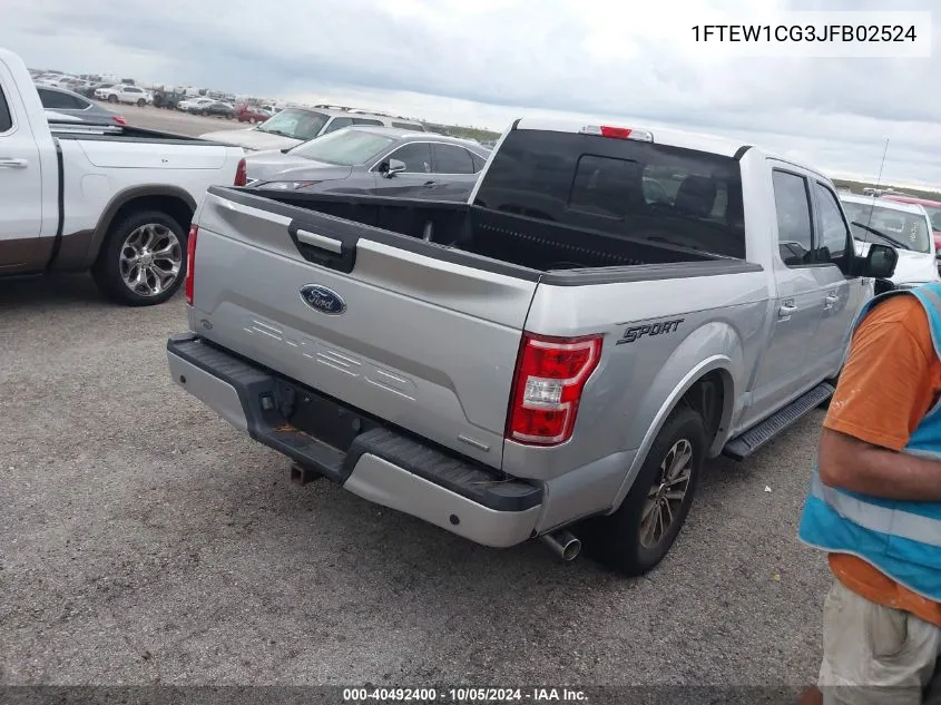 1FTEW1CG3JFB02524 2018 Ford F-150 Xlt