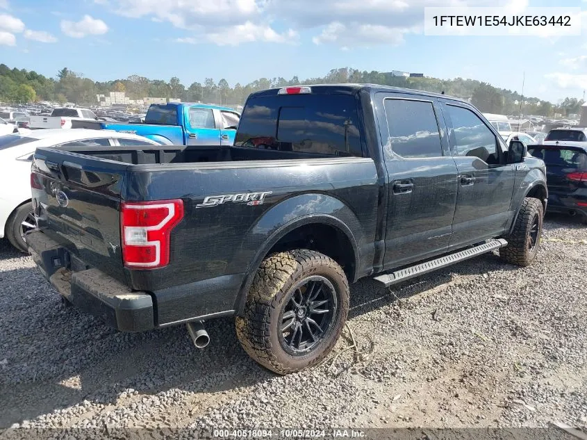 1FTEW1E54JKE63442 2018 Ford F-150 Xlt