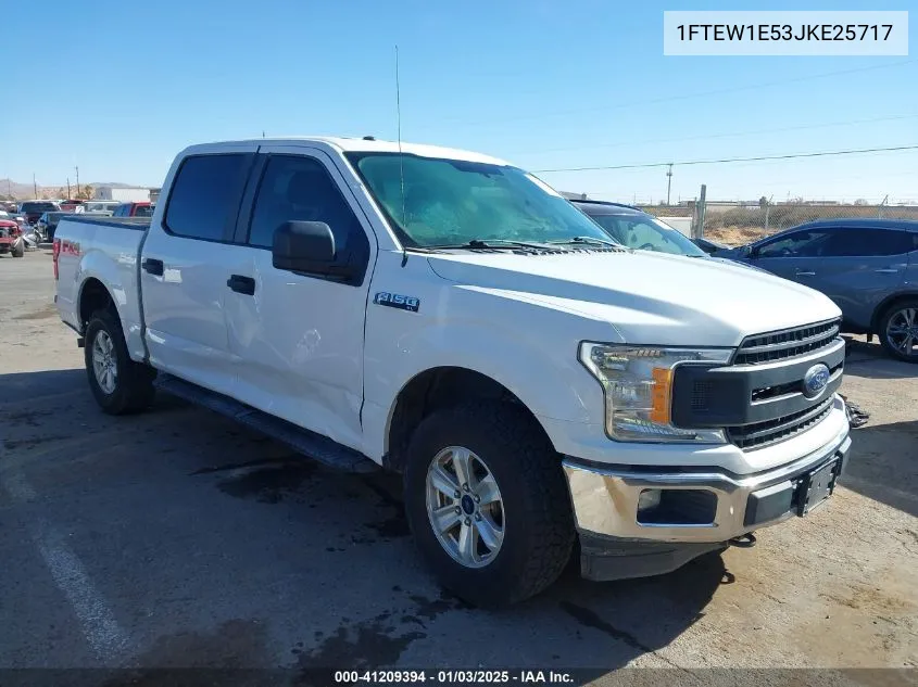 2018 Ford F150 Supercrew VIN: 1FTEW1E53JKE25717 Lot: 41209394