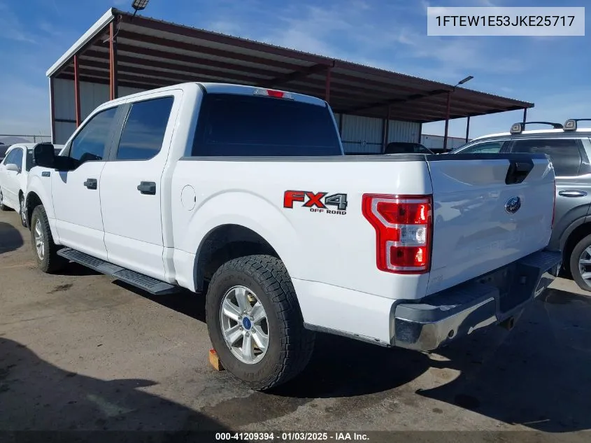 2018 Ford F150 Supercrew VIN: 1FTEW1E53JKE25717 Lot: 41209394