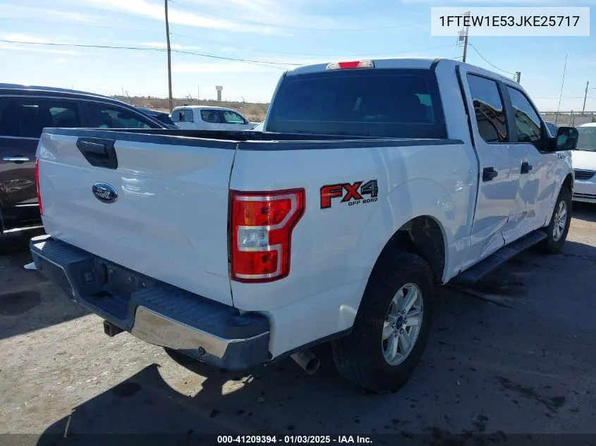 2018 Ford F150 Supercrew VIN: 1FTEW1E53JKE25717 Lot: 41209394