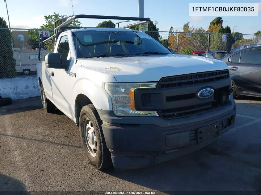 1FTMF1CB0JKF80035 2018 Ford F-150 Xl