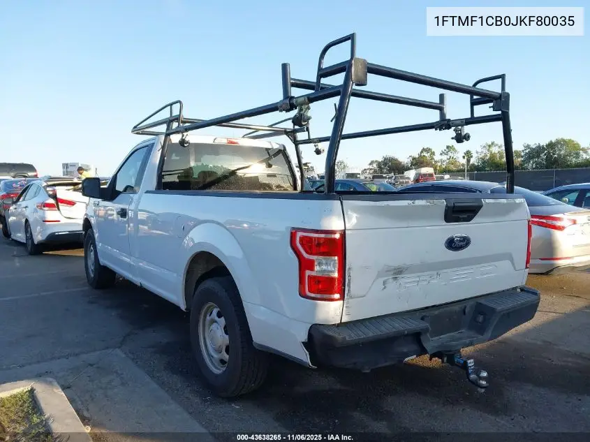 1FTMF1CB0JKF80035 2018 Ford F-150 Xl