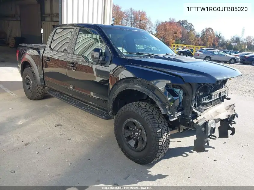 1FTFW1RG0JFB85020 2018 Ford F-150 Raptor
