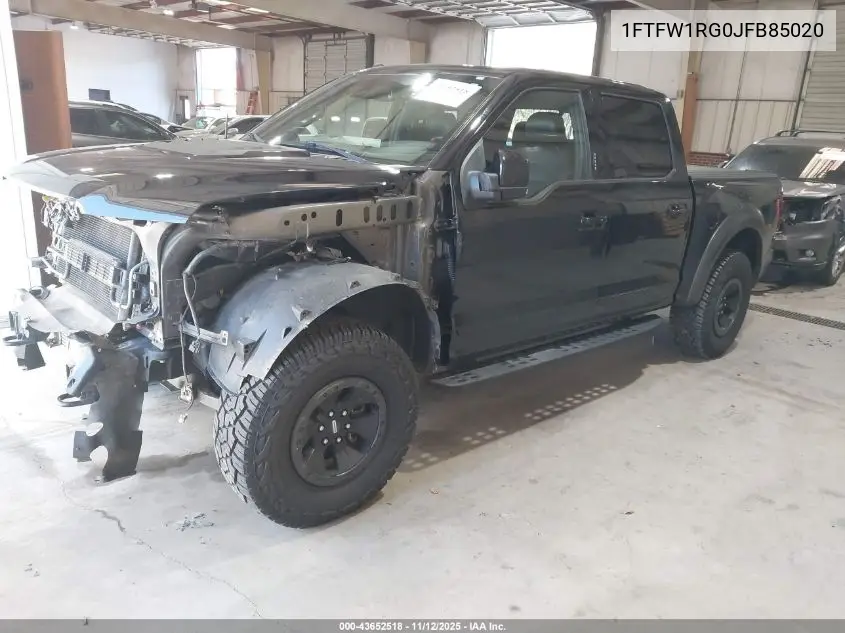 1FTFW1RG0JFB85020 2018 Ford F-150 Raptor