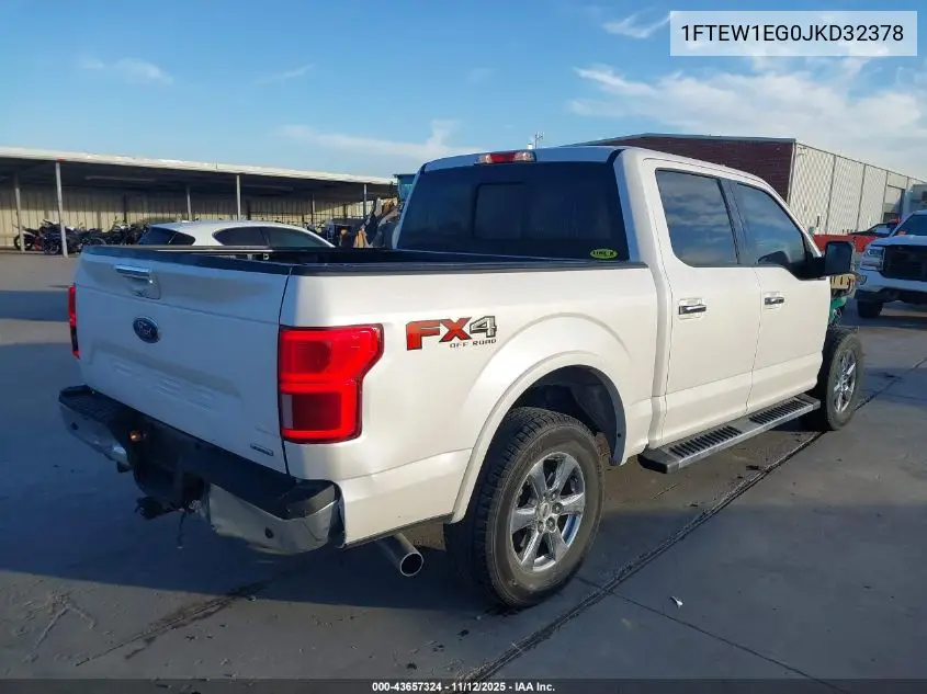1FTEW1EG0JKD32378 2018 Ford F-150 Lariat