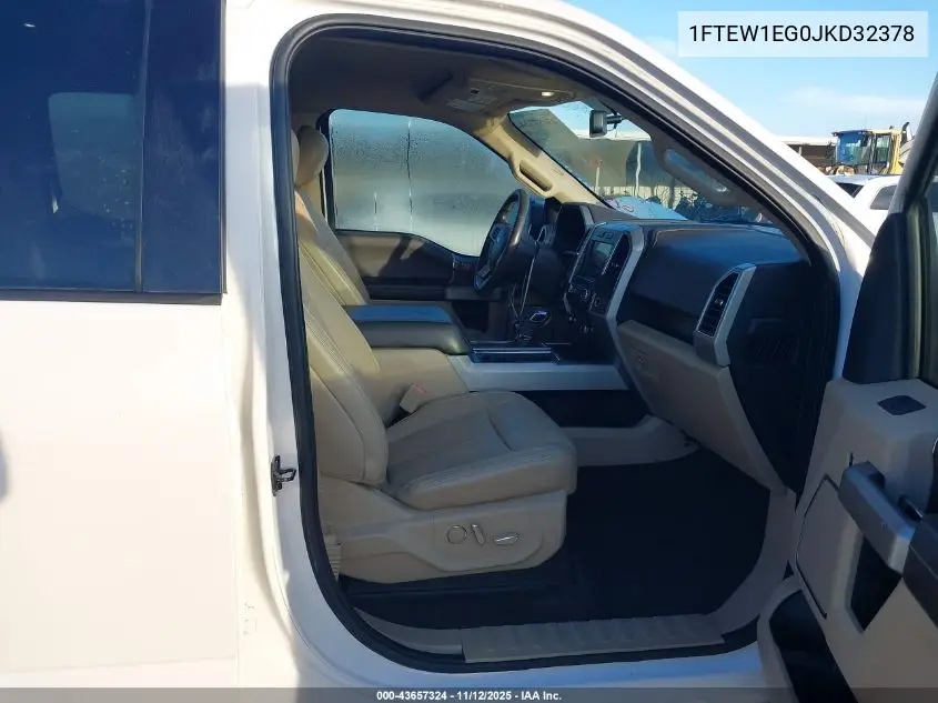 1FTEW1EG0JKD32378 2018 Ford F-150 Lariat