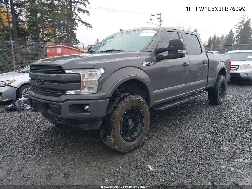 1FTFW1E5XJFB76099 2018 Ford F-150 Lariat