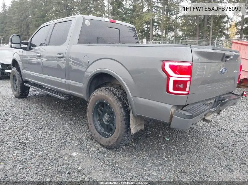 1FTFW1E5XJFB76099 2018 Ford F-150 Lariat