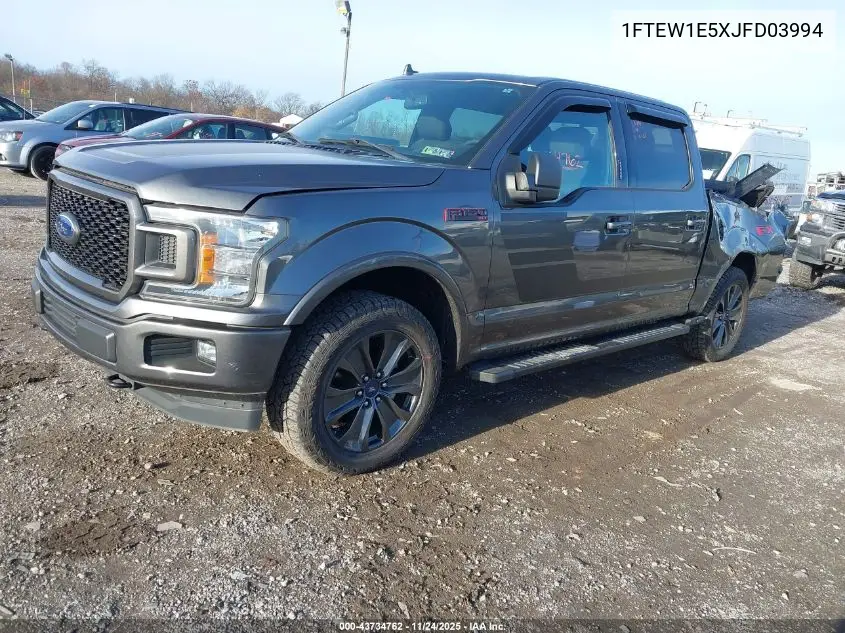 1FTEW1E5XJFD03994 2018 Ford F-150 Xlt