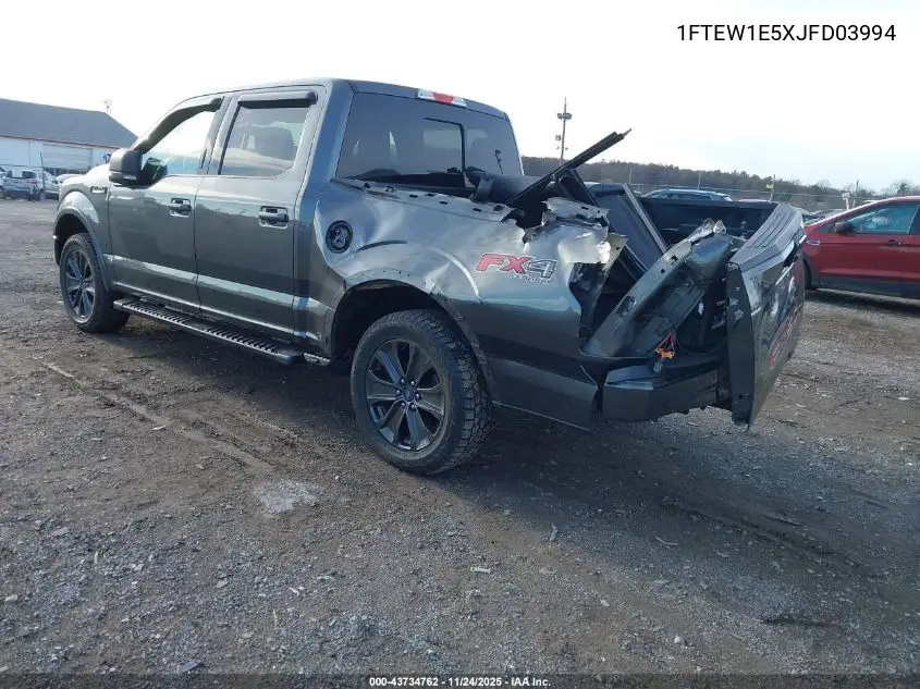 1FTEW1E5XJFD03994 2018 Ford F-150 Xlt