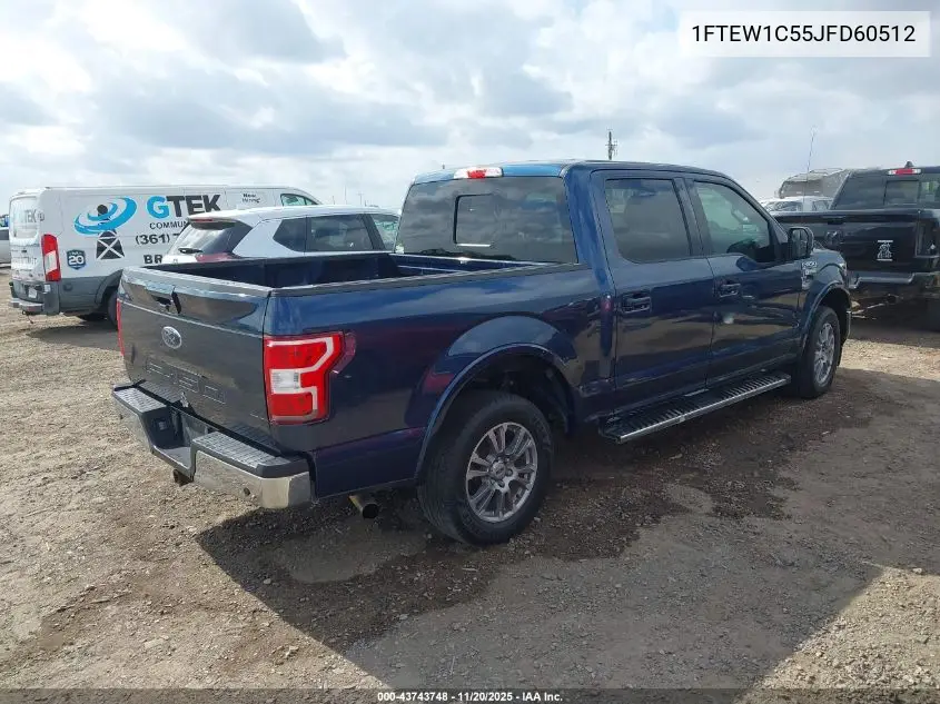 1FTEW1C55JFD60512 2018 Ford F-150 Lariat
