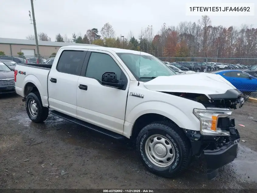 1FTEW1E51JFA46692 2018 Ford F-150 Xl