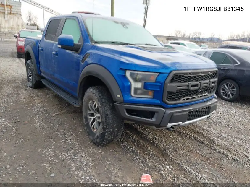 1FTFW1RG8JFB81345 2018 Ford F-150 Raptor