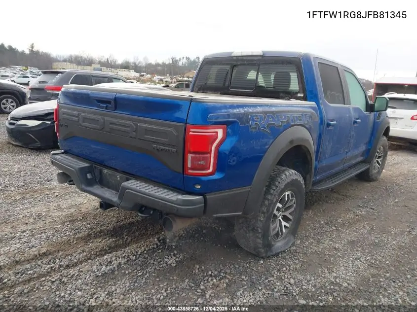 1FTFW1RG8JFB81345 2018 Ford F-150 Raptor