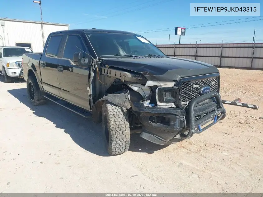 1FTEW1EP9JKD43315 2018 Ford F-150 Xl