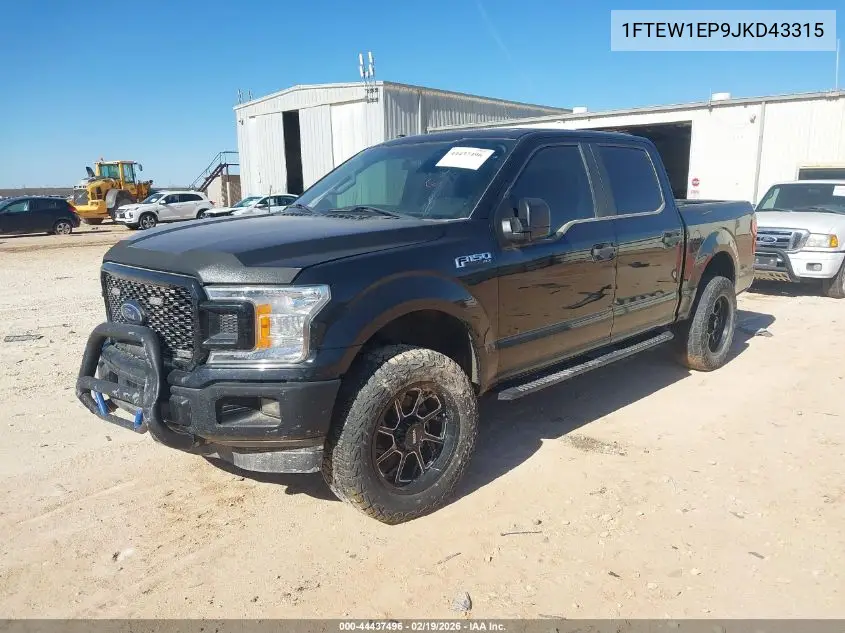 1FTEW1EP9JKD43315 2018 Ford F-150 Xl