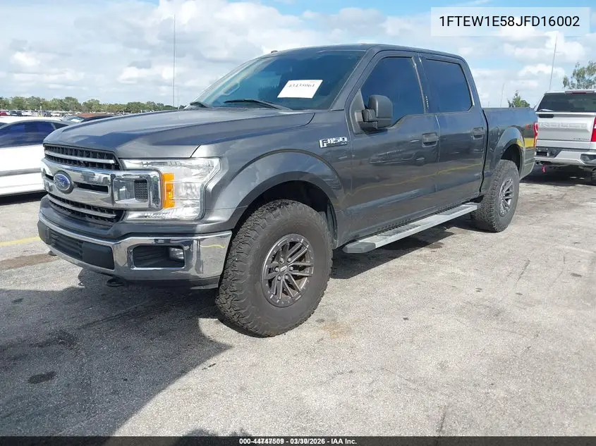 1FTEW1E58JFD16002 2018 Ford F-150 Xlt