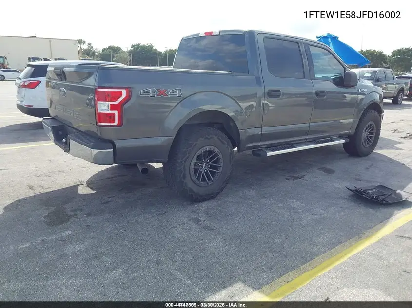 1FTEW1E58JFD16002 2018 Ford F-150 Xlt