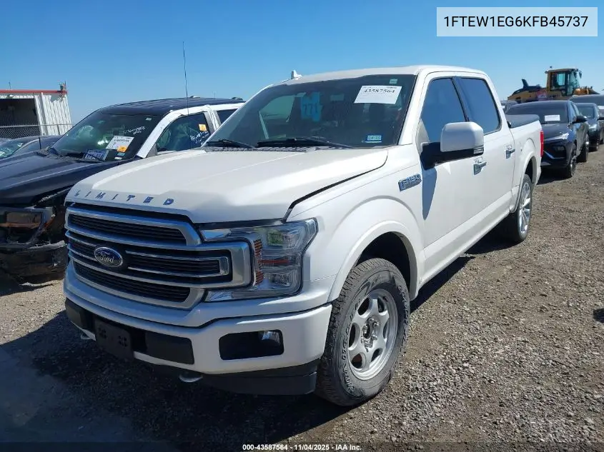 1FTEW1EG6KFB45737 2019 Ford F-150 Limited