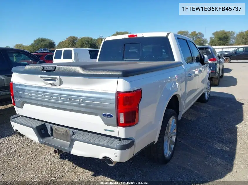 1FTEW1EG6KFB45737 2019 Ford F-150 Limited