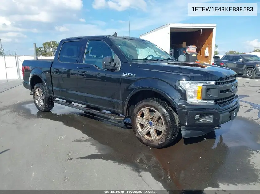 1FTEW1E43KFB88583 2019 Ford F-150 Xlt