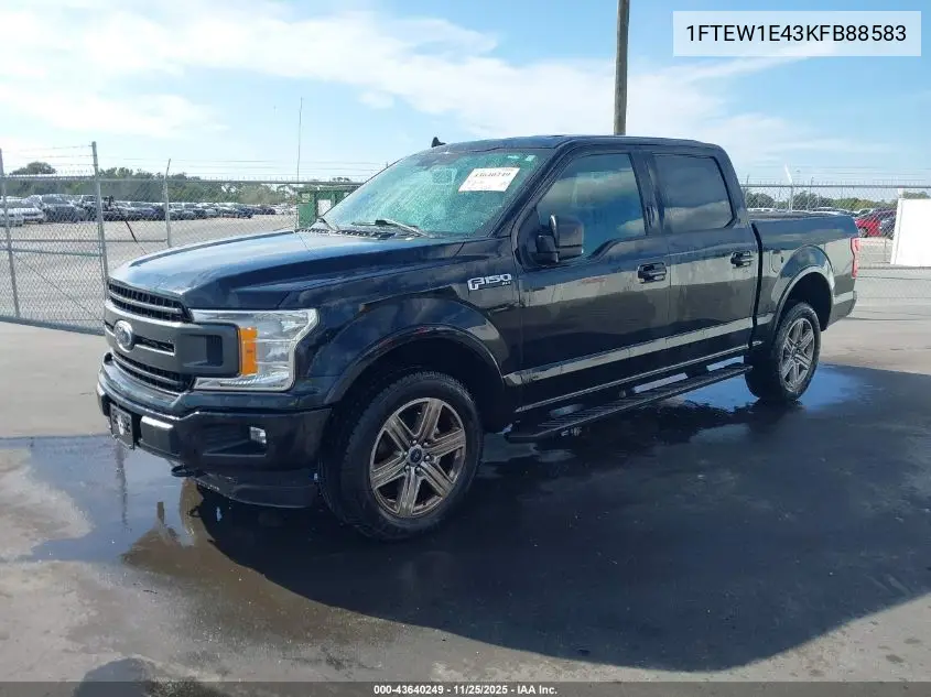 1FTEW1E43KFB88583 2019 Ford F-150 Xlt