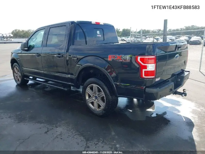 1FTEW1E43KFB88583 2019 Ford F-150 Xlt