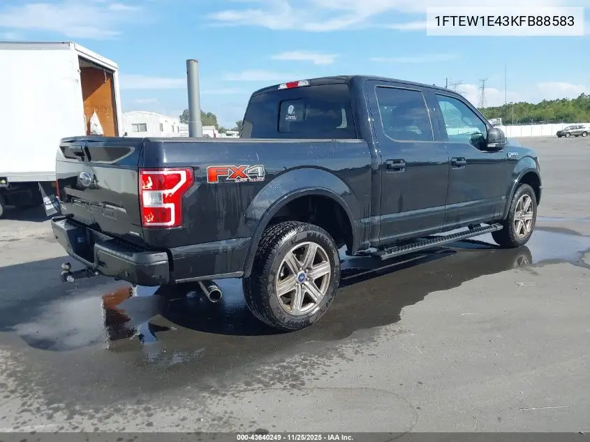 1FTEW1E43KFB88583 2019 Ford F-150 Xlt