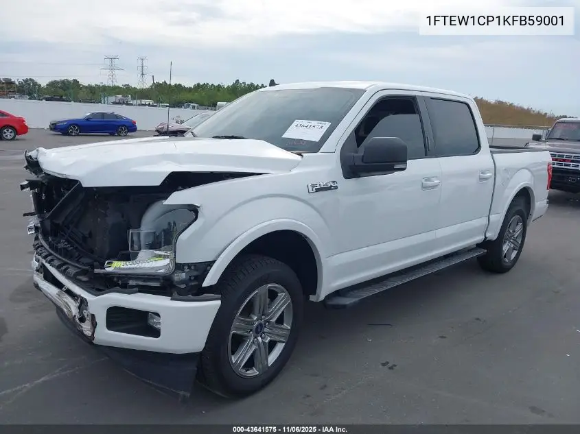 1FTEW1CP1KFB59001 2019 Ford F-150 Xlt