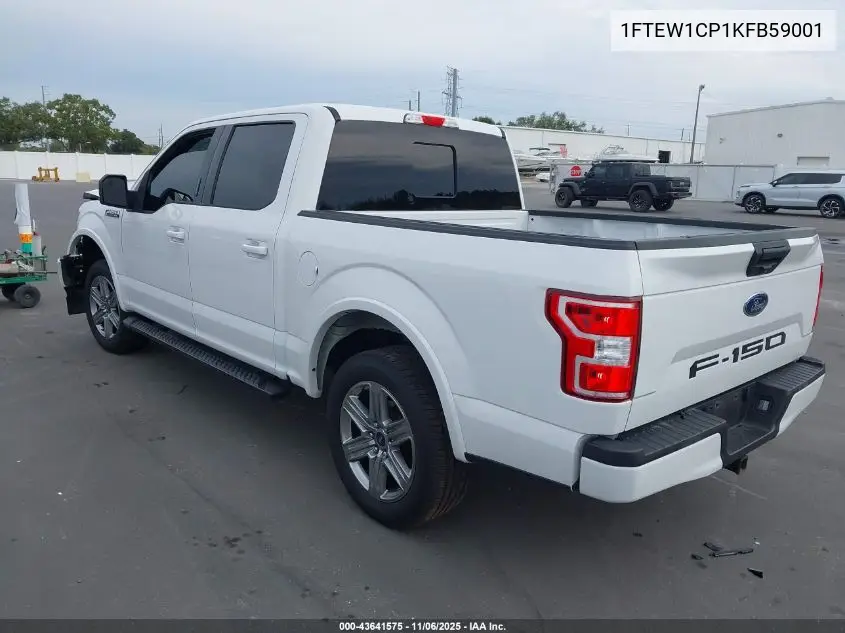1FTEW1CP1KFB59001 2019 Ford F-150 Xlt