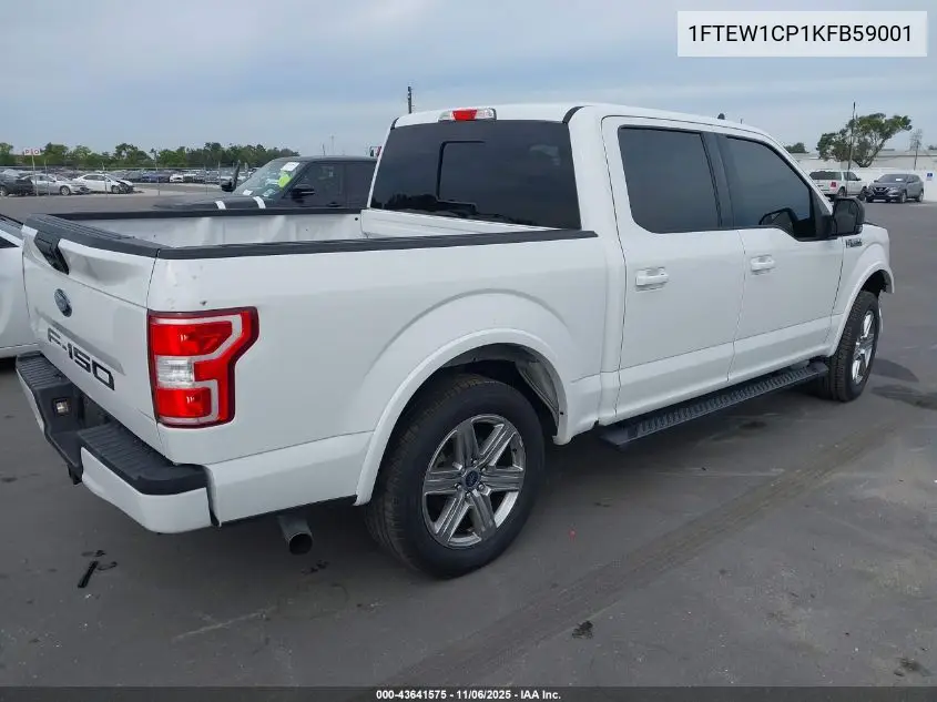 1FTEW1CP1KFB59001 2019 Ford F-150 Xlt