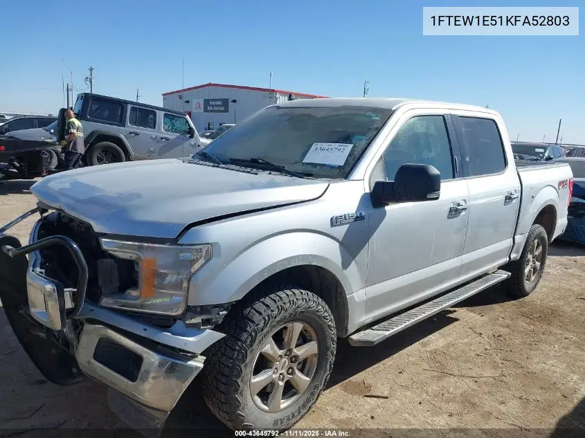 1FTEW1E51KFA52803 2019 Ford F-150 Xlt