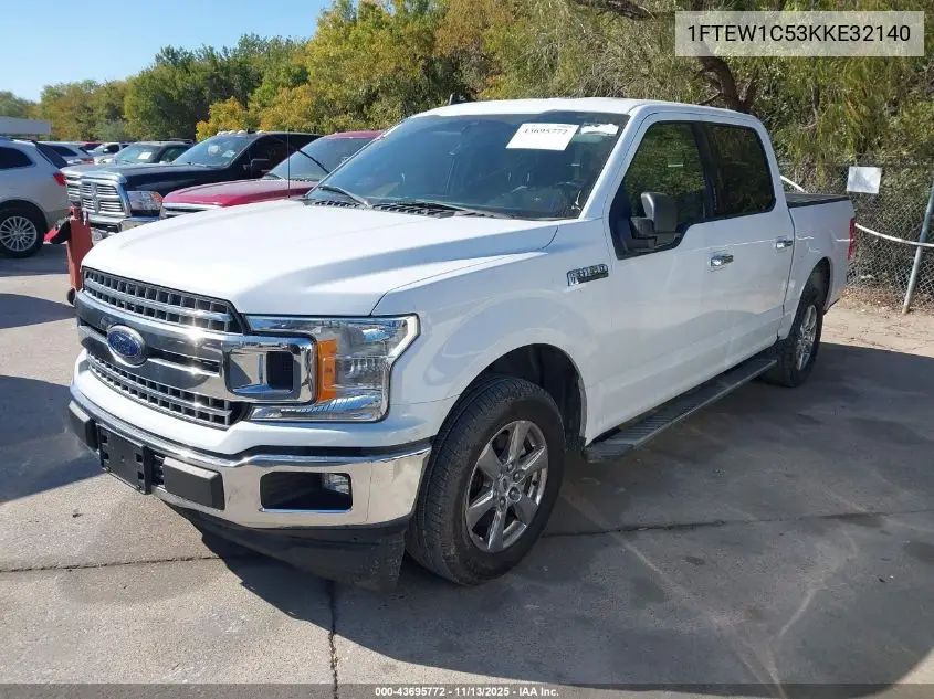 1FTEW1C53KKE32140 2019 Ford F-150 Xlt