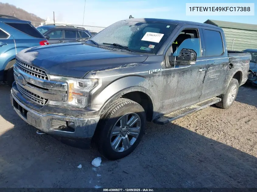 1FTEW1E49KFC17388 2019 Ford F-150 Lariat