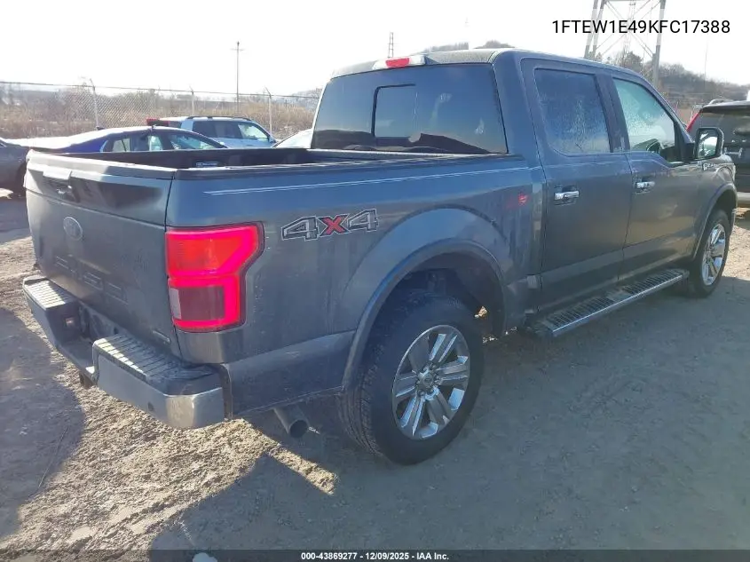 1FTEW1E49KFC17388 2019 Ford F-150 Lariat