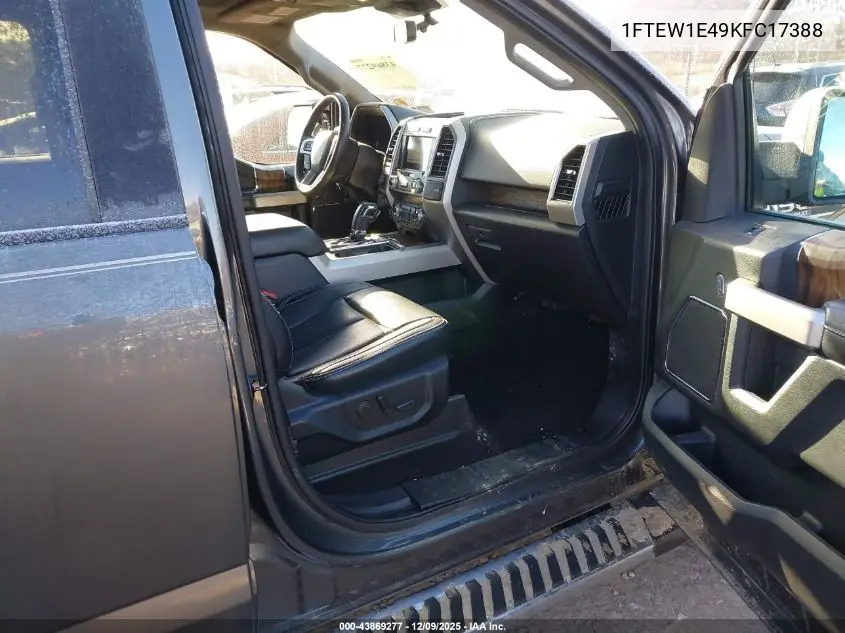 1FTEW1E49KFC17388 2019 Ford F-150 Lariat