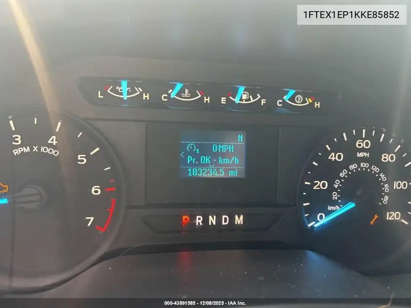 1FTEX1EP1KKE85852 2019 Ford F-150 Xl