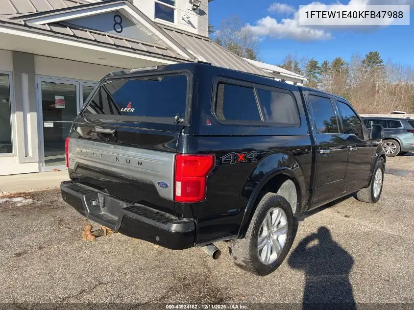 1FTEW1E40KFB47988 2019 Ford F-150 Platinum