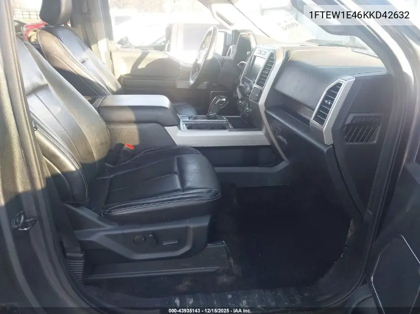 1FTEW1E46KKD42632 2019 Ford F-150 Lariat