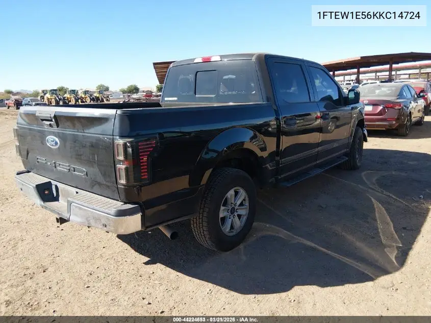 1FTEW1E56KKC14724 2019 Ford F-150 Xlt